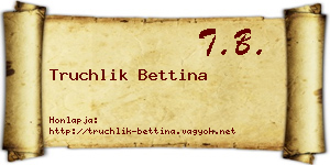 Truchlik Bettina névjegykártya
